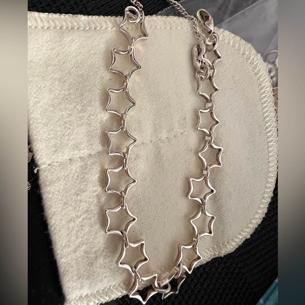 Silver Star Link Necklace